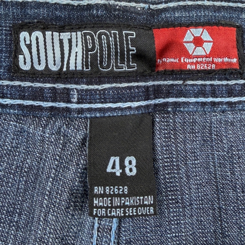 NEW Y2K Southpole Authentic Denim Red Tab Shorts Mens 48 Baggy Streetwear NWT - Picture 11 of 16